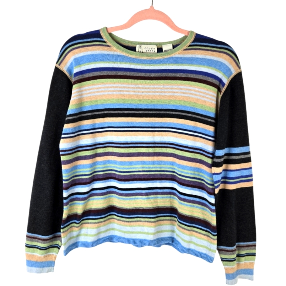 Cousin Johnny Stripe Cotton Sweater